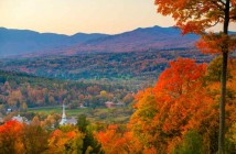 fall, vermont, autumn, usa, building, sunset, vt, leaves, tree, autumn landscape, america, town, foliage, north, community, sunrise, red, yellow,